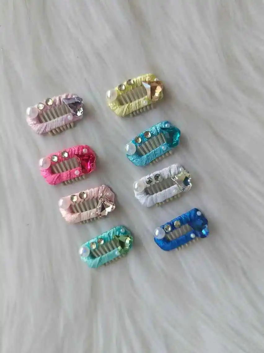 20Pcs New Pet hair clips South Korea imported Could Yorkshire Heart-shaped Diamond Dog Hair Clip