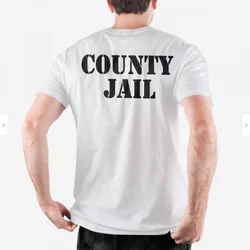 CUSTOM UR NAME On COUNTY JAIL Inmate SHIRT Halloween Costume Prison Convict