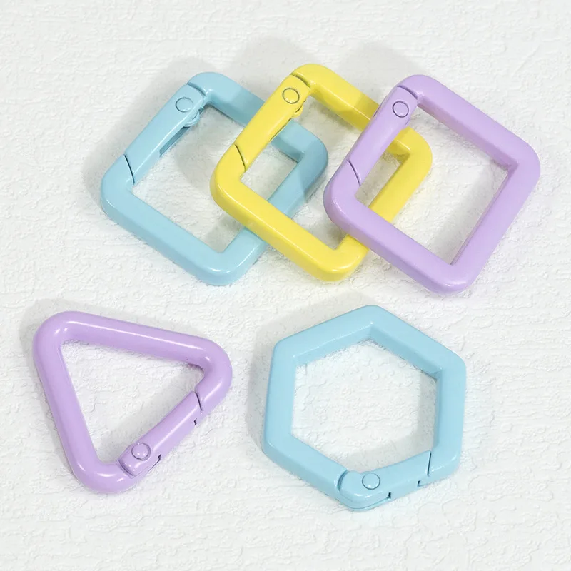 พวงกุญแจรูปหัวใจแมวน่ารัก 5 ชิ้น พร้อมคลิปหนีบแบบคาราไบเนอร์ สำหรับทำพวงกุญแจ DIY ห่วงคล้องกระเป๋า สายคล้องคอ งานฝีมือ DIY