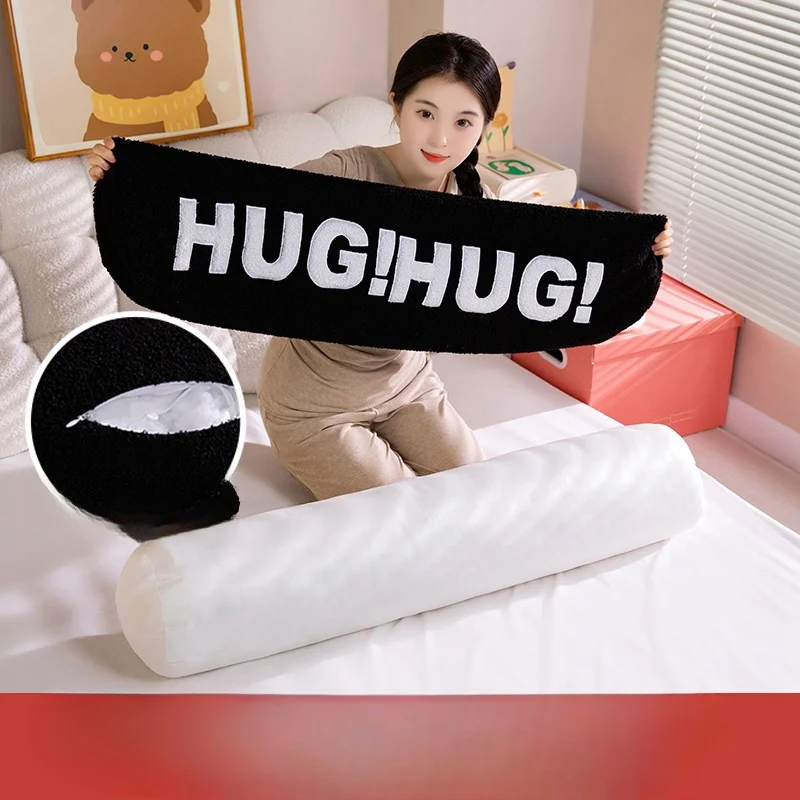 120cm HUG Long Pillow Inner Round Body Cushion with Zipper Washable Pad Rectangle Sleep Pillow Home Bedroom Bedding Accessories