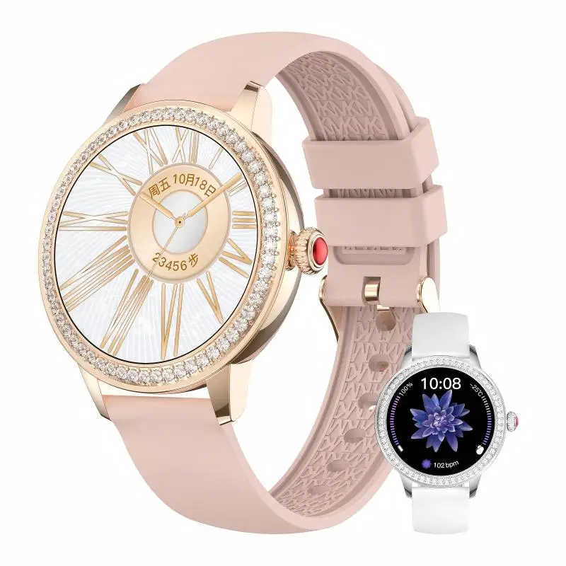 

TK26 Smart Watch Women Metal Case 1.26-inch TFT Screen AI Voice Assistant BT Calls Remote Control Selfie Sports Health Monitor