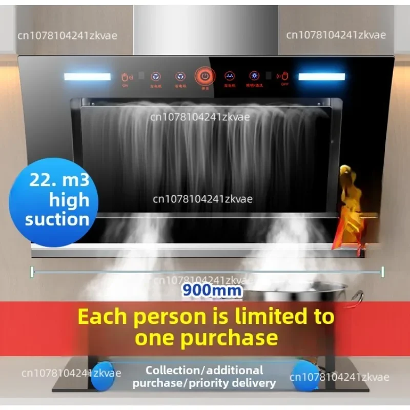 Built-in Automatic Cleaning Dual Motor Hotte Aspirante Cuisine 750mm Range Hood for Kitchen Extractor Hood Side Suction