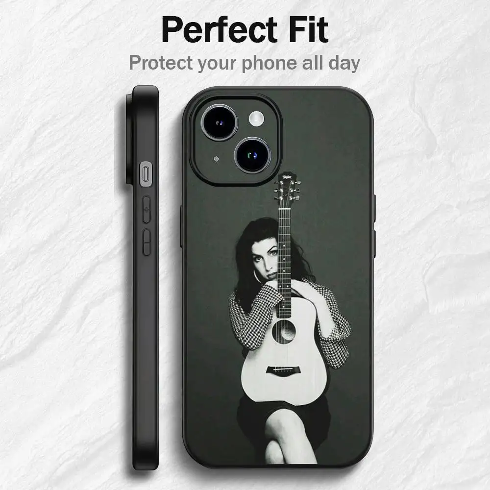 حافظة هاتف Singer Amy W-Winehouse لهاتف 11 12 13 14 15 16Pro Max mini classic Plus جاذبية مغناطيسية قوية