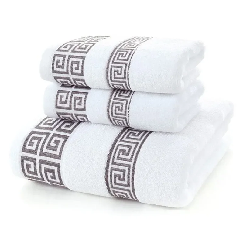 White Pure Cotton Towel 35x75cm Embroidered Hotel Bath Towels For Adults Quick-Dry Thicken Soft Face Towels Highly Absorbent