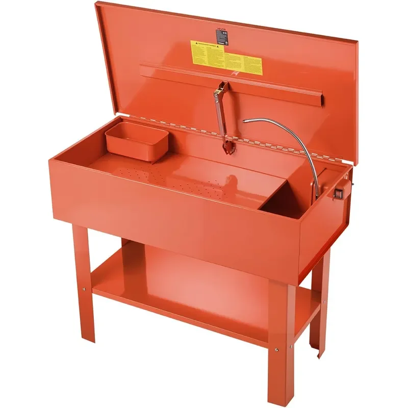 Parts Washer 40-Gallon, 17 Gallon Solvent Capacity, 1 Gallon per Minute Max Pump Output, Steel Cabinet Electric Pump