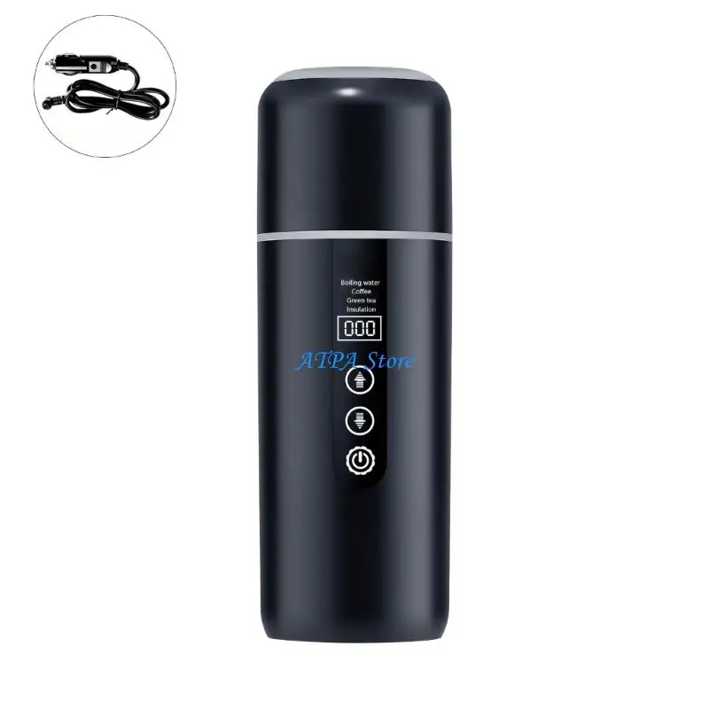 U13C Transportable 12V 24V Car Electric Heating Cup Auto Travel Coffeepot For Coffee Tisane