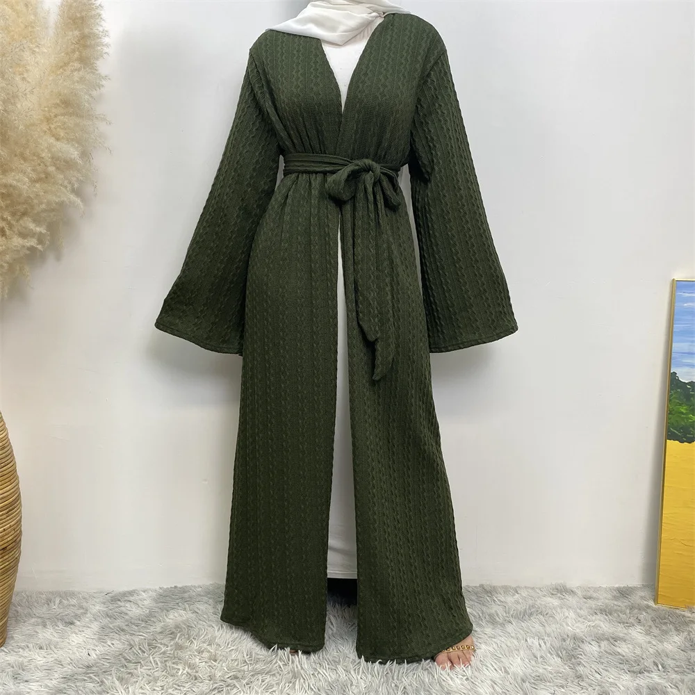 new autumn and Dubai's winter sweater with loose sleeves and side pockets, cardigan robe, 1955-1