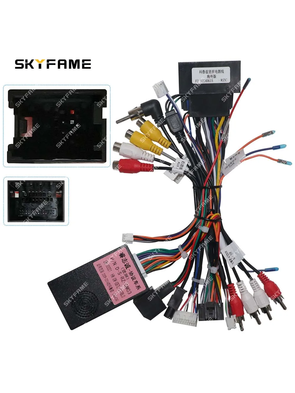 SKYFAME Car 16pin Wiring Harness Adapter Canbus Box Decoder 9.7 Inch Tesla Android Radio Power Cable For Chevrolet Cruze