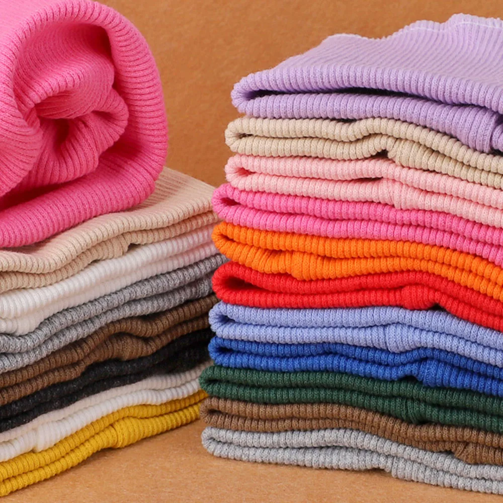 Dehnbarer Strick-Rippstoff mit Hoher Elastizität, Baumwollmischgewebe zum Nähen für DIY-Jacken, Kragen, Sportbekleidung, Ärmel, Besätze und Manschetten