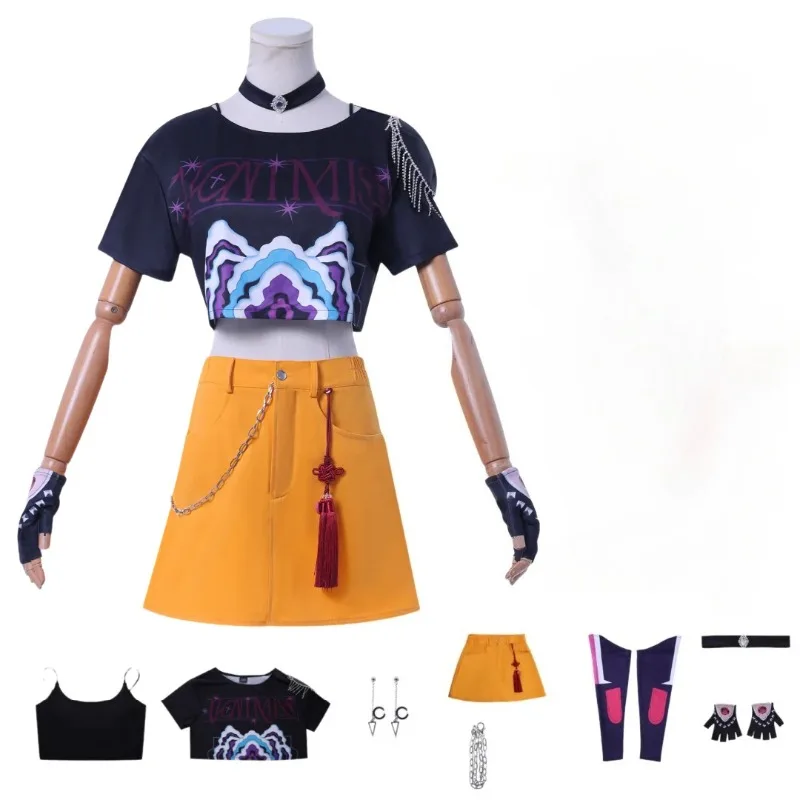 

Аниме K-Pop Mira Demon Hunters Косплей Зои Руми Костюм для взрослых Хэллоуин Карнавальная вечеринка Одевание Наряд