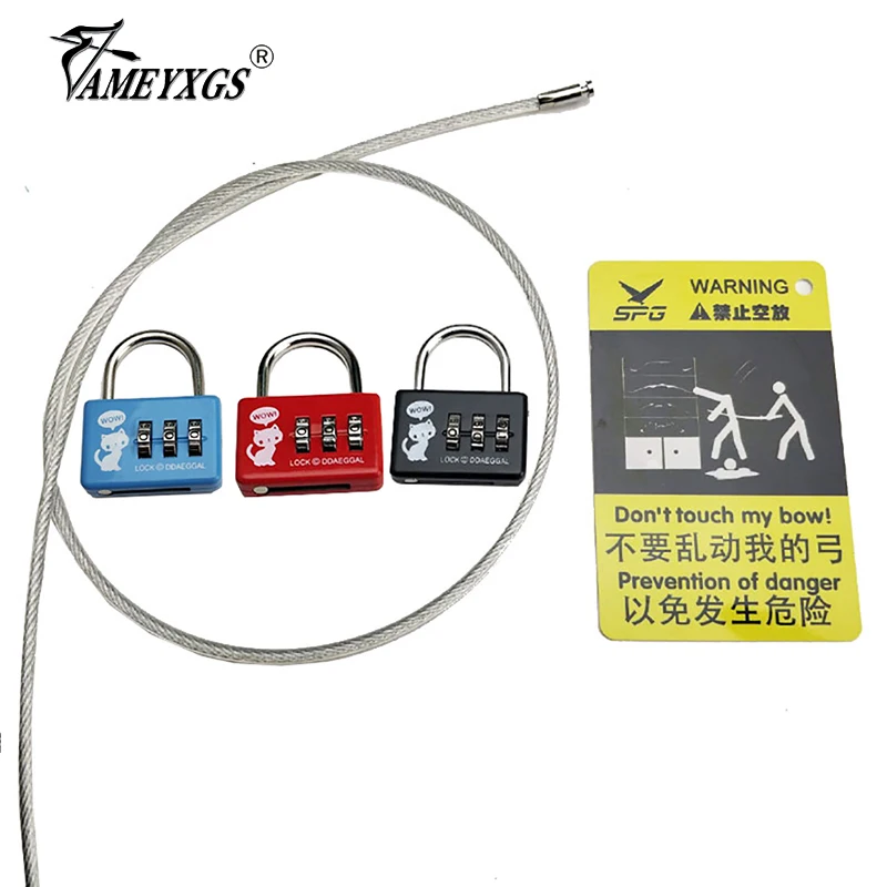 

1pc Archery Anti-theft Bow Lock Compound Bow Recurve Bow Password Safety Locks Hunting Shooting Protective Accessories