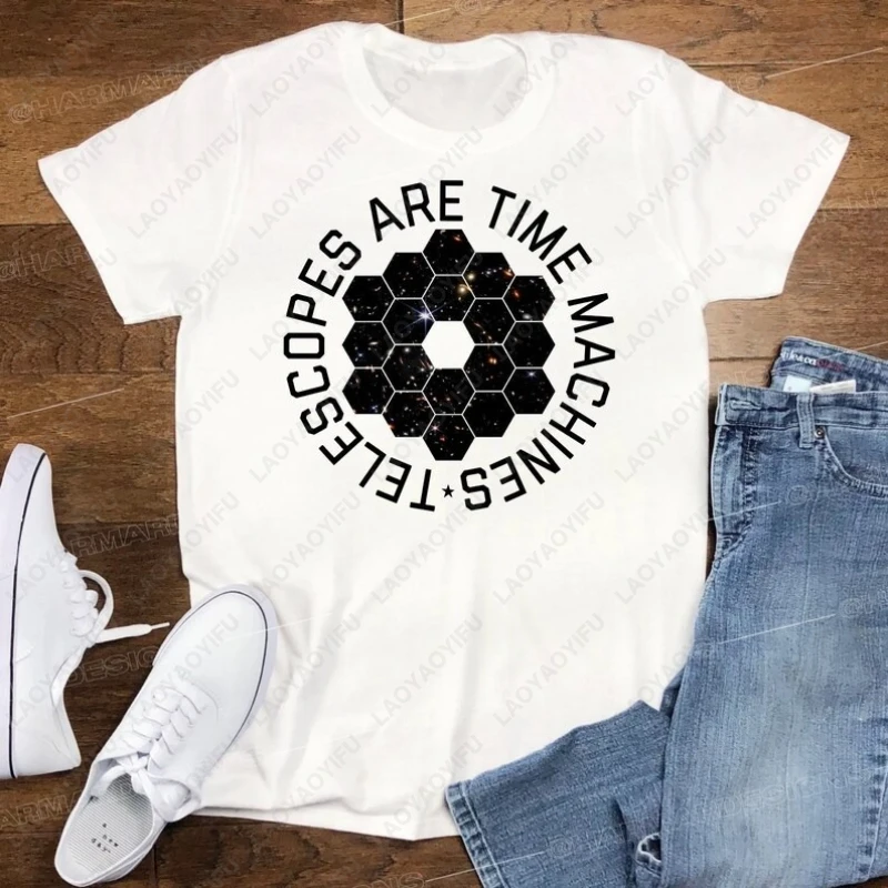 James Webb telescopio espacial JWST ropa astronomía ciencia Vintage hombres mujeres camisetas de algodón Simple ocio Hipster divertido camiseta regalo