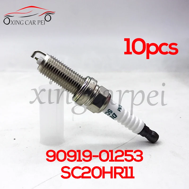 10pcs SC20HR11 90919-01253 iridium spark plug for 9091901253 SC20HR-11 PLZKAR6A-11 LZKAR7AP-11 LZKAR7A ILKAR7B11 REA9WYPB4