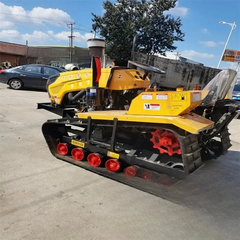 Multifunctional crawler single chain rail agricultural rotary tiller