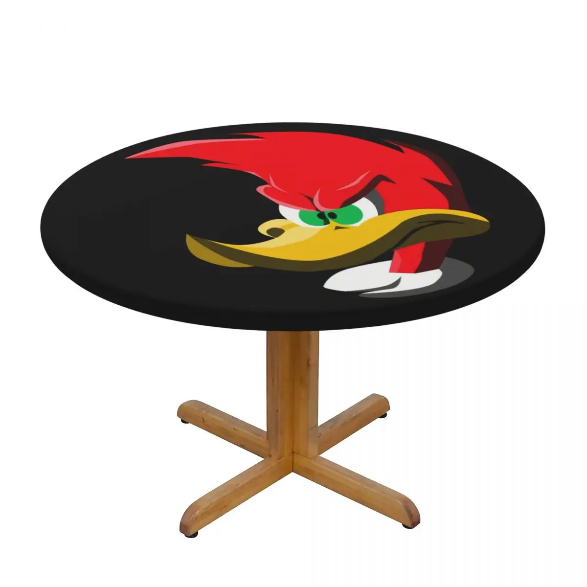 Customized Disney Cartoon Woody Woodpecker Animation Tablecloth Round Elastic Waterproof Table Cover Cloth for Party