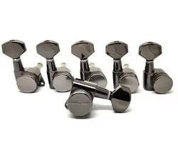 6Pcs Right Hand Guitar Tuning Pegs Locking Tuners Machine Heads JN-P7 SP fit TL ST Guitar Black Nickel