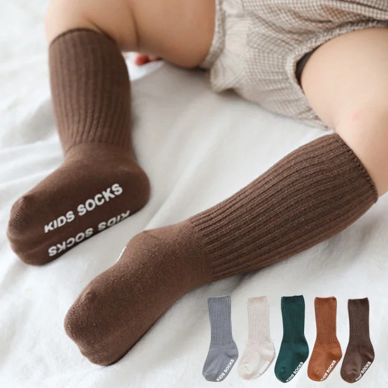 Spring Autumn Children Baby Girls Boy Knee High Socks School Student Uniform Cotton Long Socks Kids Clothing Toddler Stockings