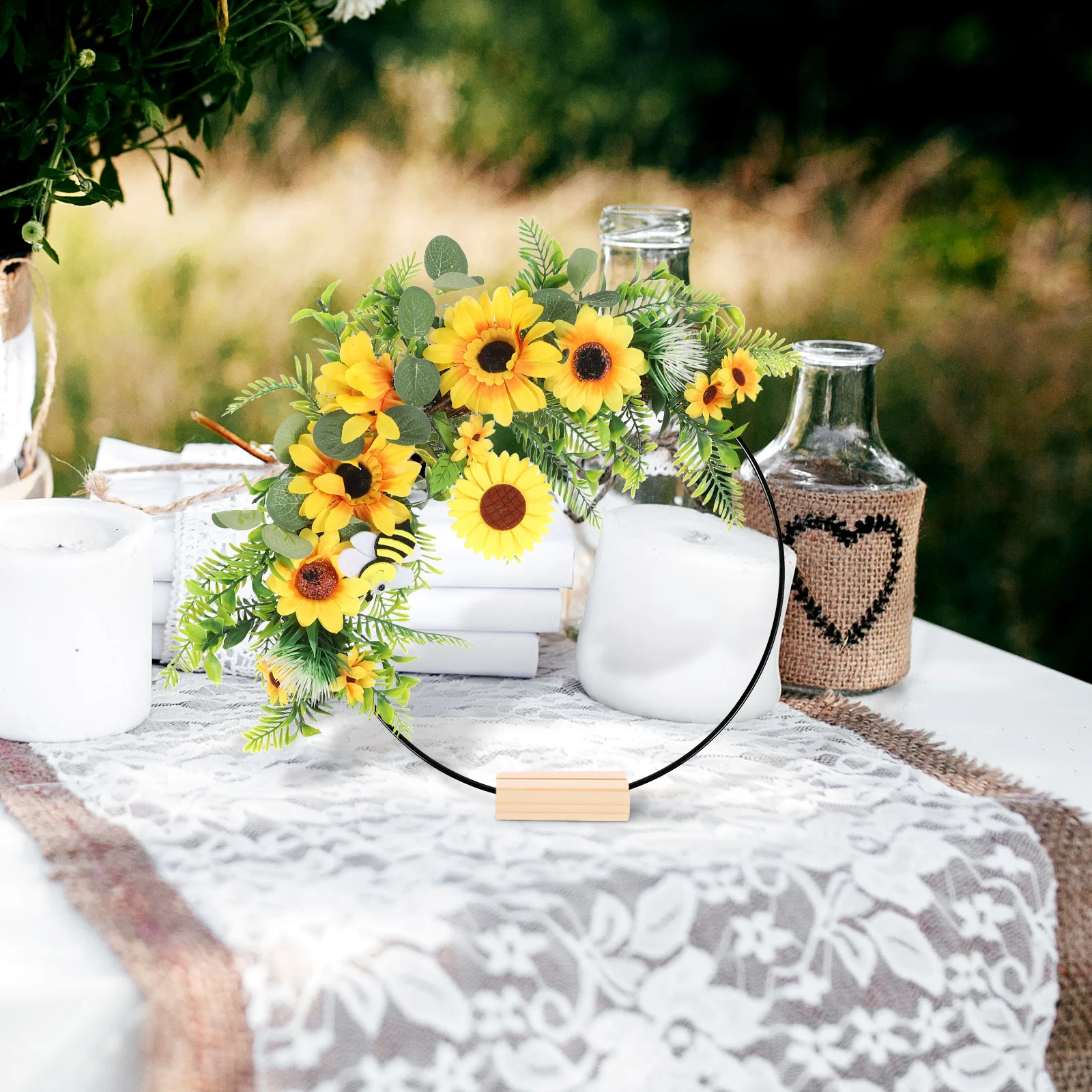 9個入りメタルリースリング、大きな花輪用フープ、クラフト、マクラメ、DIY、ウェディングデコレーション、センターピース、フープフォーム、リースフレーム