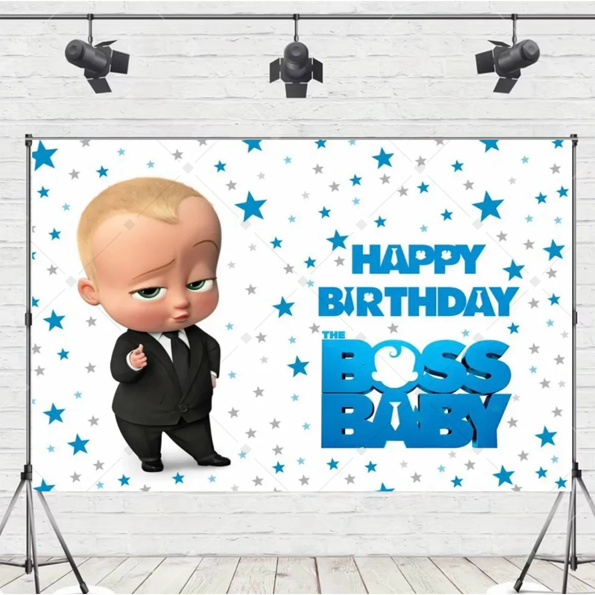 Cartoon Baby Junge Party Dekorationen Hintergrund Niedliches Baby & Kind Thema Kindergeburtstag Dekorationen Baby Taufe Banner Geschenk – Detail 9