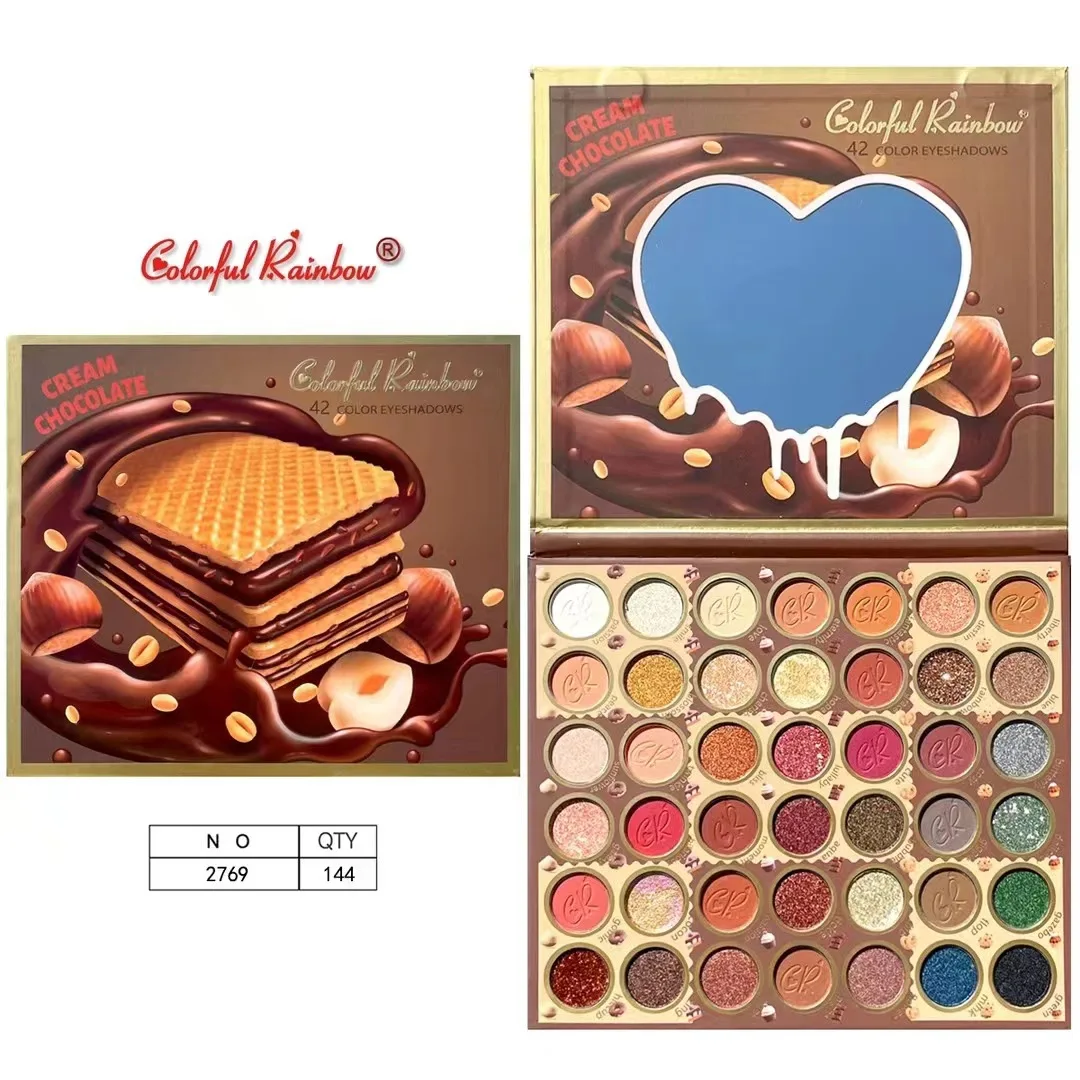 New Cross-Border Chocolate Second Generation 42 Color Eye Shadow Mashed Potatoes Earth Color Shimmer Eyeshadow Palette