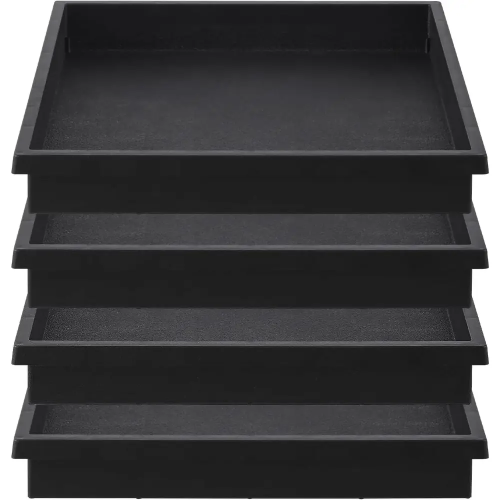 

Набор из 4 квадратных поддонов для растений 14 дюймов, доступны размеры 8, 10, 12, 14, 16 дюймов, прочный пластик, без дренажных отверстий