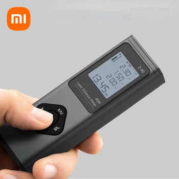 Xiaomi RONGUAN 2 in 1 레이저 거리 측정기 크로스 라인 캐스팅 LR1 디지털 경사계 각도 측정 레이저 레벨 눈금자 측정 도구