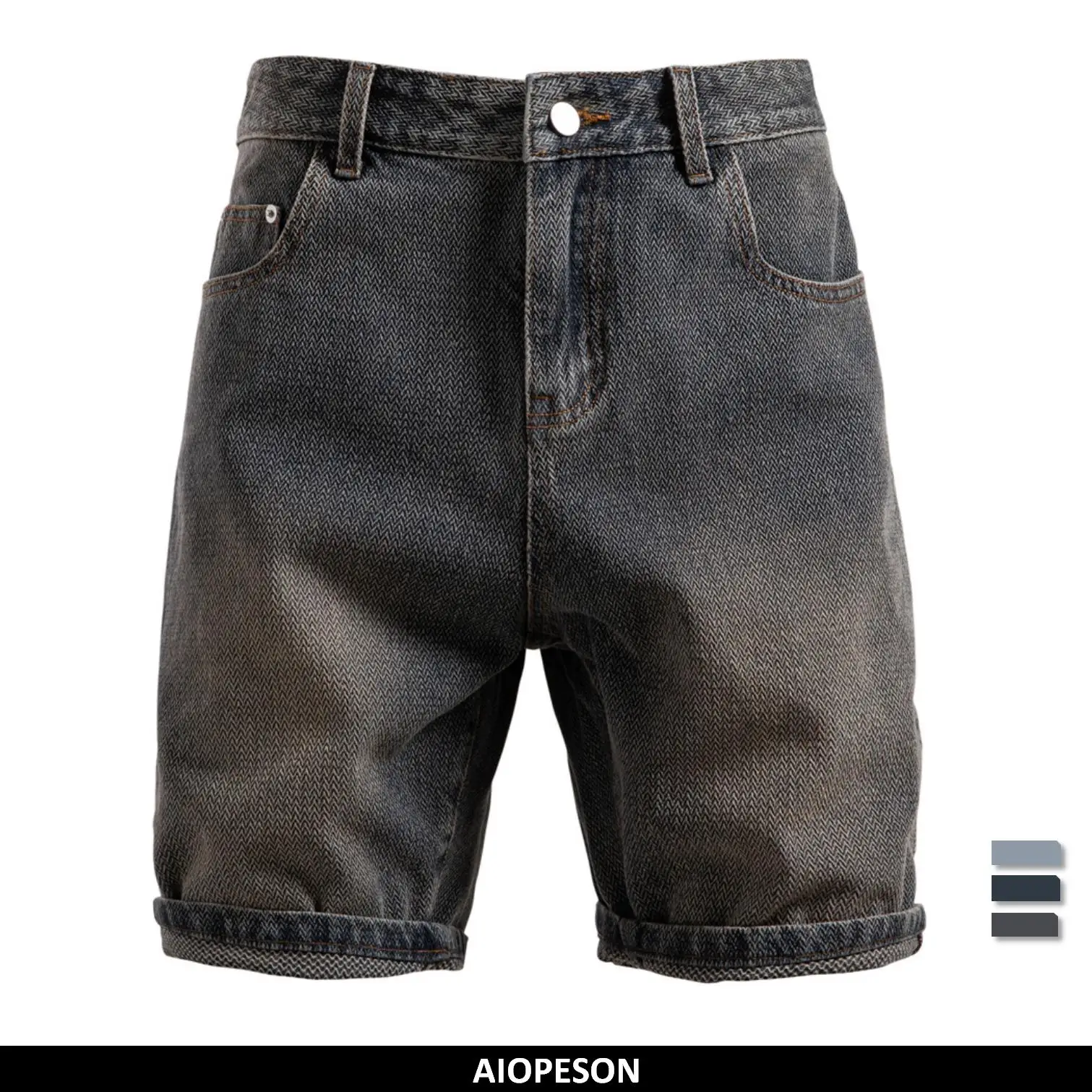 New Mens 2026 Summer Retro Casual Denim Shorts Slim Fit Vintage Cotton Blend Comfortable Stylish Denim Shorts