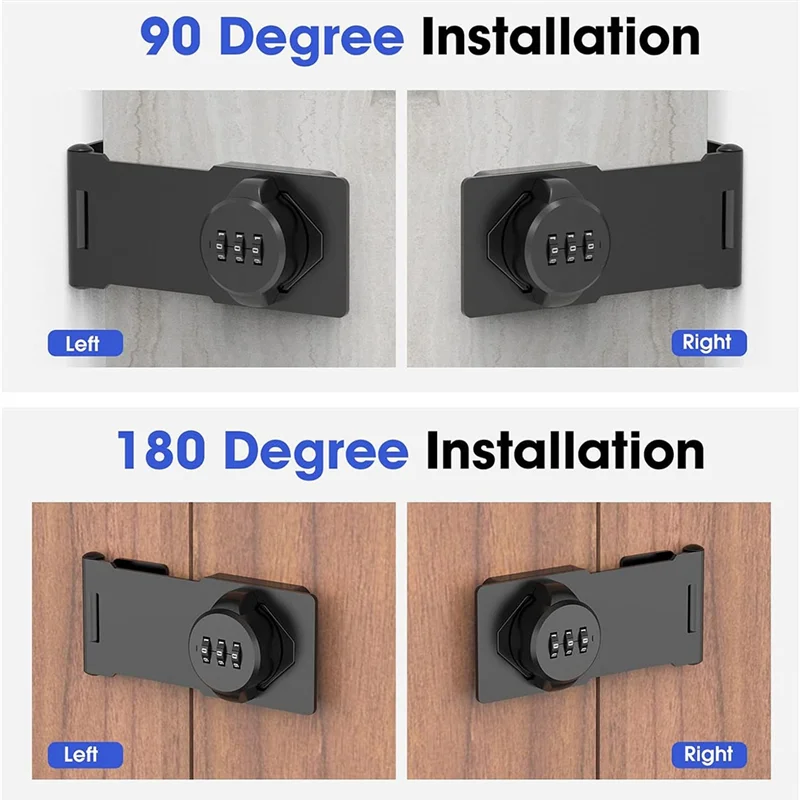 A92Z Keyless Cabinet Combination Latch,Cabinet Password Locks For Cabinet,Mailbox,Office File Cabinet Lock Black Durable Easy In