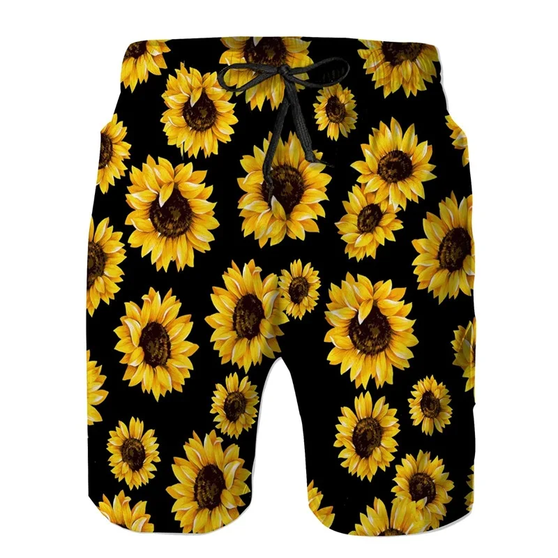 Full Print Pineapple Graphic Beach Shorts For Men Quick Dry Casual Plus Size Short Pants Men\'s Swim Trunks Ropa De Hombre