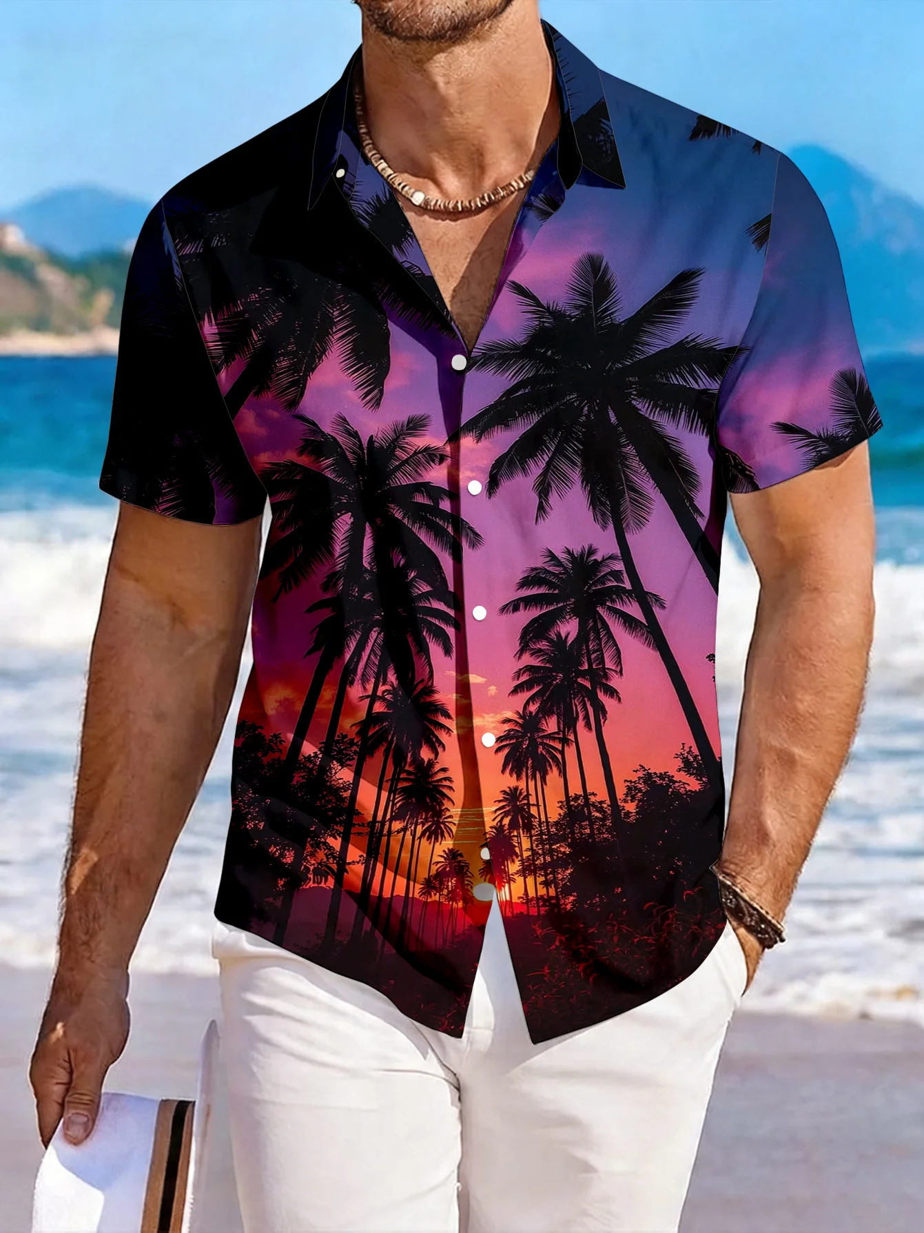 2026 Vacation Hawaiian Style Men's Short Sleeved Shirt Beach 3D Printed Men's Shirt Women's Daily Casual Wear Degree Pretend
