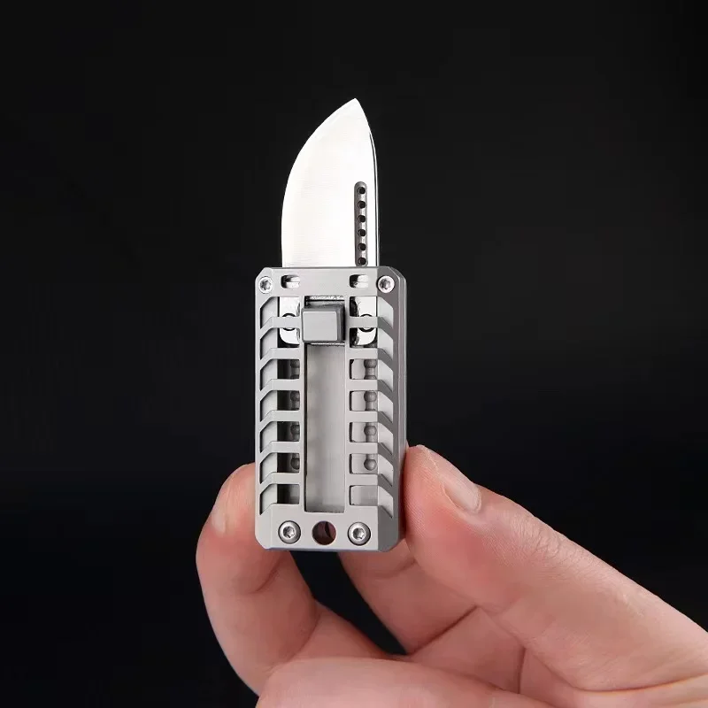 New Pushing Brand Knife D2 Steel Sharp Pushing Knife Mechanical Decompression Adult Toy Portable Keychain Unboxing Knife