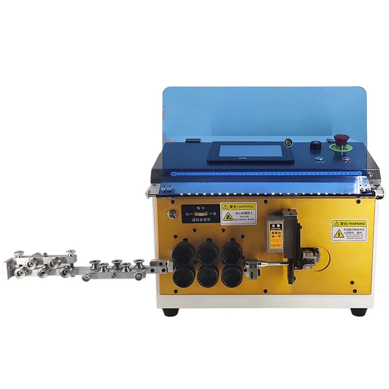 Fully automatic wire stripping and bending machine, microcomputer control, free control of bending angle