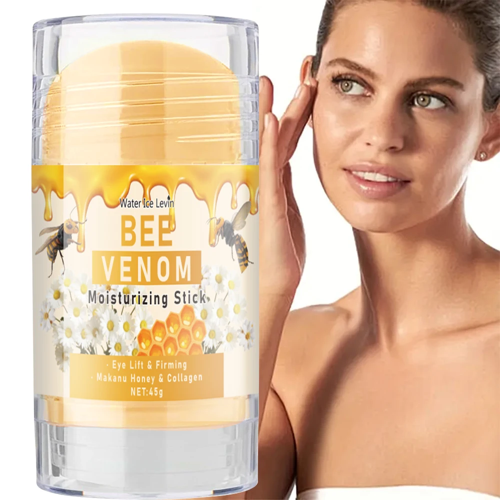 Bee Venom Eye Cream Stick ist ein helles Beige, feuchtigkeitsspendend und feuchtigkeitsspendend um die Augen herum, schützt und nährt, macht hellbeige weicher