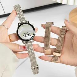 20mm 22mm Women Strap for Samsung Galaxy 6 5 4 40mm 44mm 6classic 43mm 47mm 5pro Active2 Slim Metal Band for Huawei GT2 GT3 42mm