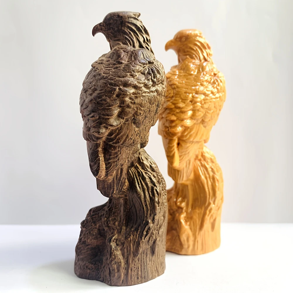 Wooden Eagle Sculpture Ornament, Art Piece for Study Room Display, Living Room Decoration and Collection, Recommended Christmas Gift, Office Desk Decoration, Zen-Inspired Tea Room Decor, Home Decor Ornament, Oriental Style Crafts, Housewarming Gift