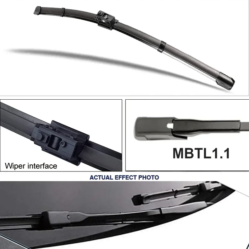 Front Wiper Blades For Mercedes Benz EQA 4MATIC 4MATIC+ 2021 2022 2023 2024 Windshield Windscreen Window EQA250 300 350 Parts