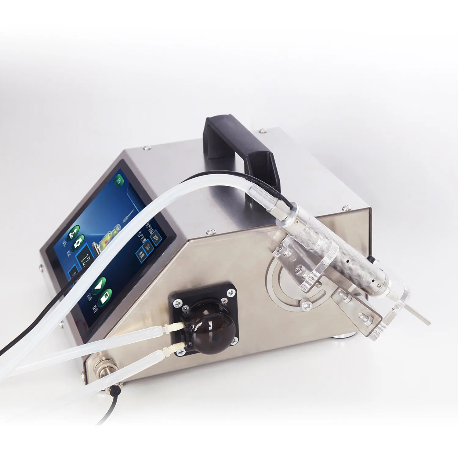 HD1360 Small Bottle Filling Machine Interchangeable Filling Tips 1.5mm 2.4mm 4mm Nozzle Drip-Free Operation