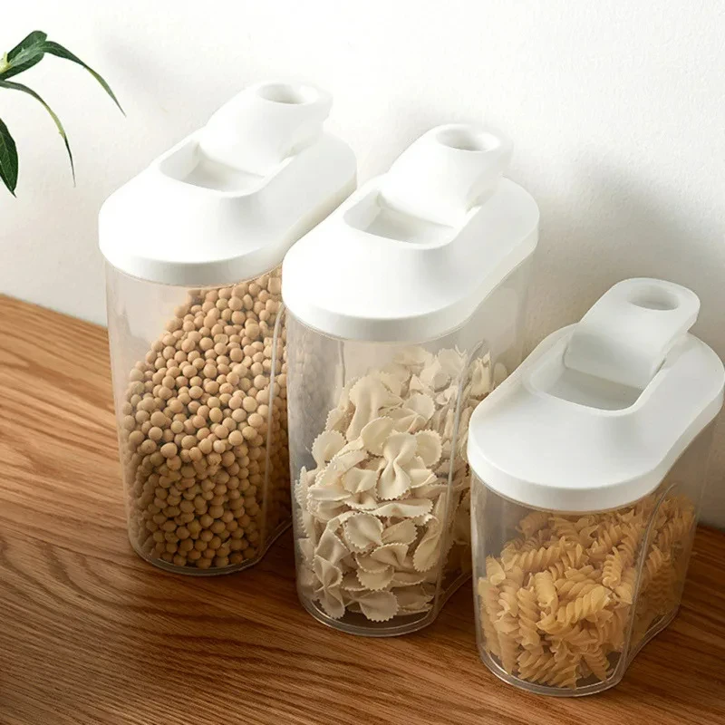 1000ML /1500ML Food Storage Container Cereals Sealed Jar Plastic Pantry Organization Canisters Milk Powder Grains Candy Kitchen