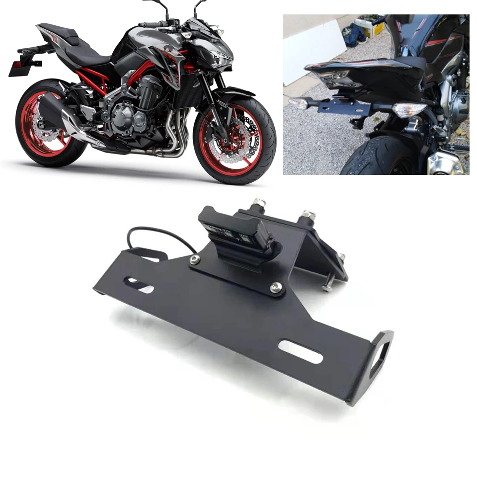 Fits for Kawasaki Z900 SE ZR900 ABS Performance 2017-2024 Motorcycle Rear License Plate Holder Tail Fender Replacement Bracket