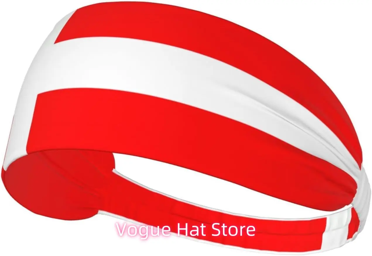 

Denmark Danish Flag Elastic Exercise Headband, Fitness Exercise Yoga Cycling Headband, Outdoor Sports Elastic Sweat-Absorbing He