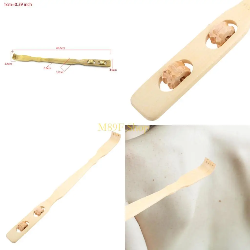 

M89F 1 шт. 46 см, лучшая распродажа, длинный деревянный корпус, роликовый скребок для спины, бамбуковый массажер