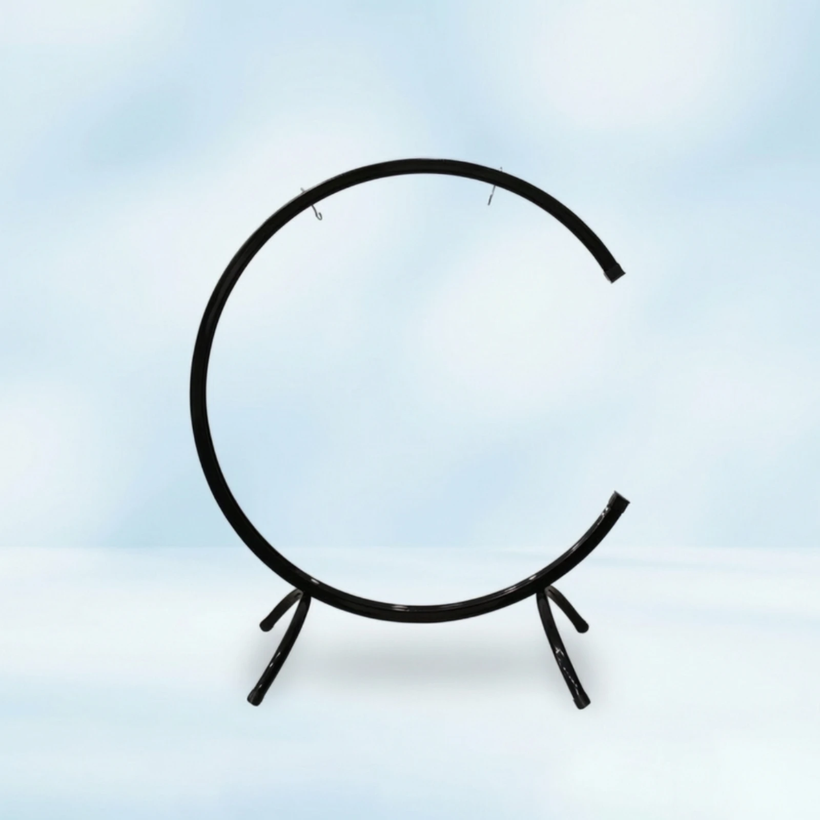 C-Shaped Gong Stand Metal Cylindrical Gong Stand Compact Sturdy for Sound Healers, Meditation Rooms
