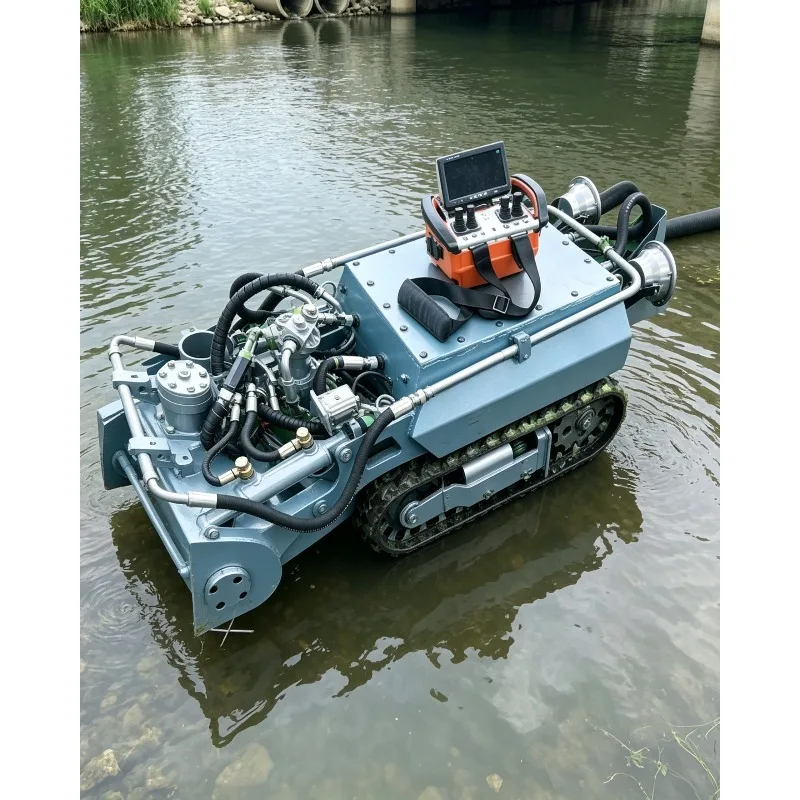Crawler Underwater Dredging Robot, Remote Control Sludge Cleaning Machine Customized for Sewer Pipeline Maintenance with CE ISO
