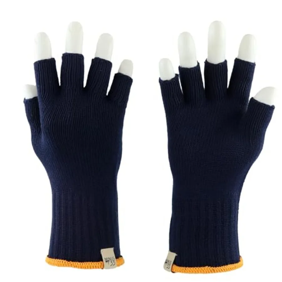 

Merino Wool Fingerless Gloves - Hunting and Fishing Liner - Half Finger Warm Knitted Gloves