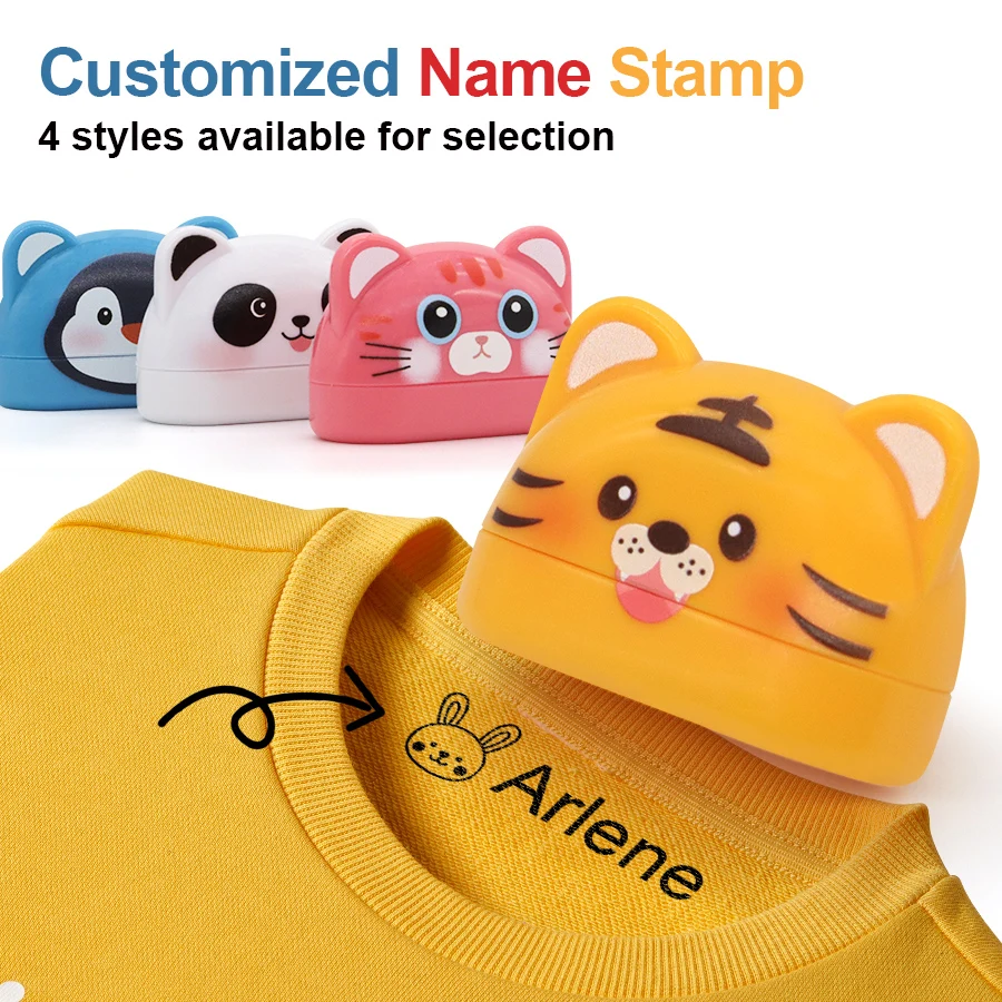 Personalized Name Stamps for Kindergarten: Custom Name Seals for Kids, Clothing Labels, Waterproof Textile Tags