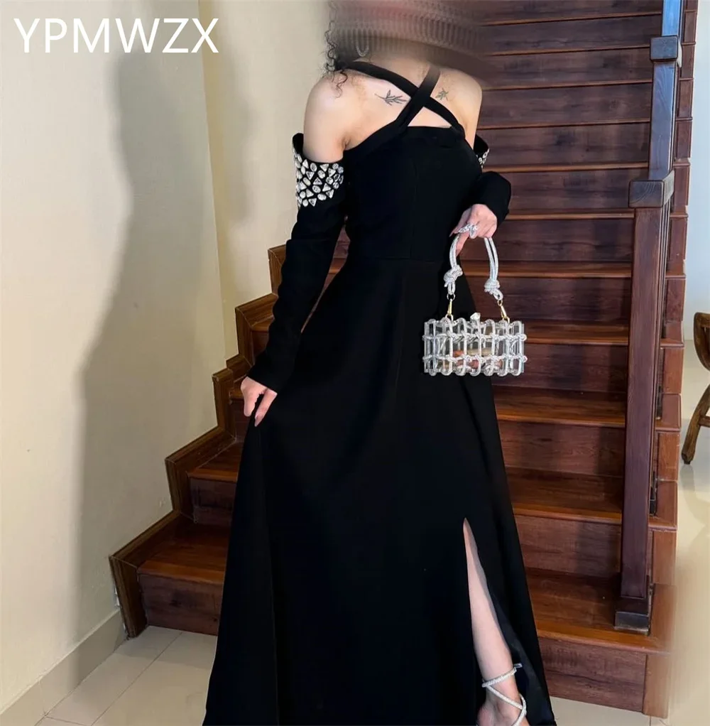 Customized Prom Gown Evening Formal Dress Women YPMWZX Halter A-line Floor Length Skirts Bespoke Occasion Dresses Party Occasion