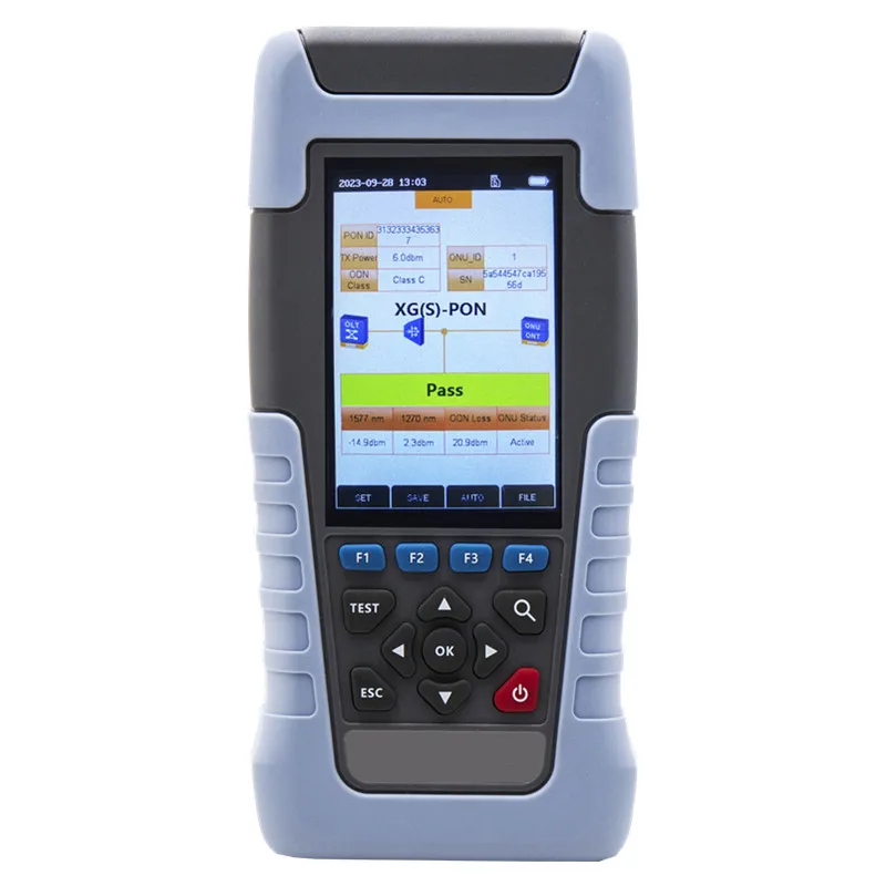 

WF-213-XGS-PRO PON Data Parsing OLT information Downlink 1490nm/1577nm and uplink 1270nm/1310nm XGSPON tester