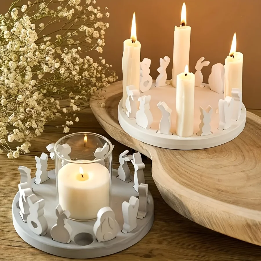 

Форма для лепки из глины своими руками, основа для пасхального кролика, форма для подсвечника, украшение для дома и стола