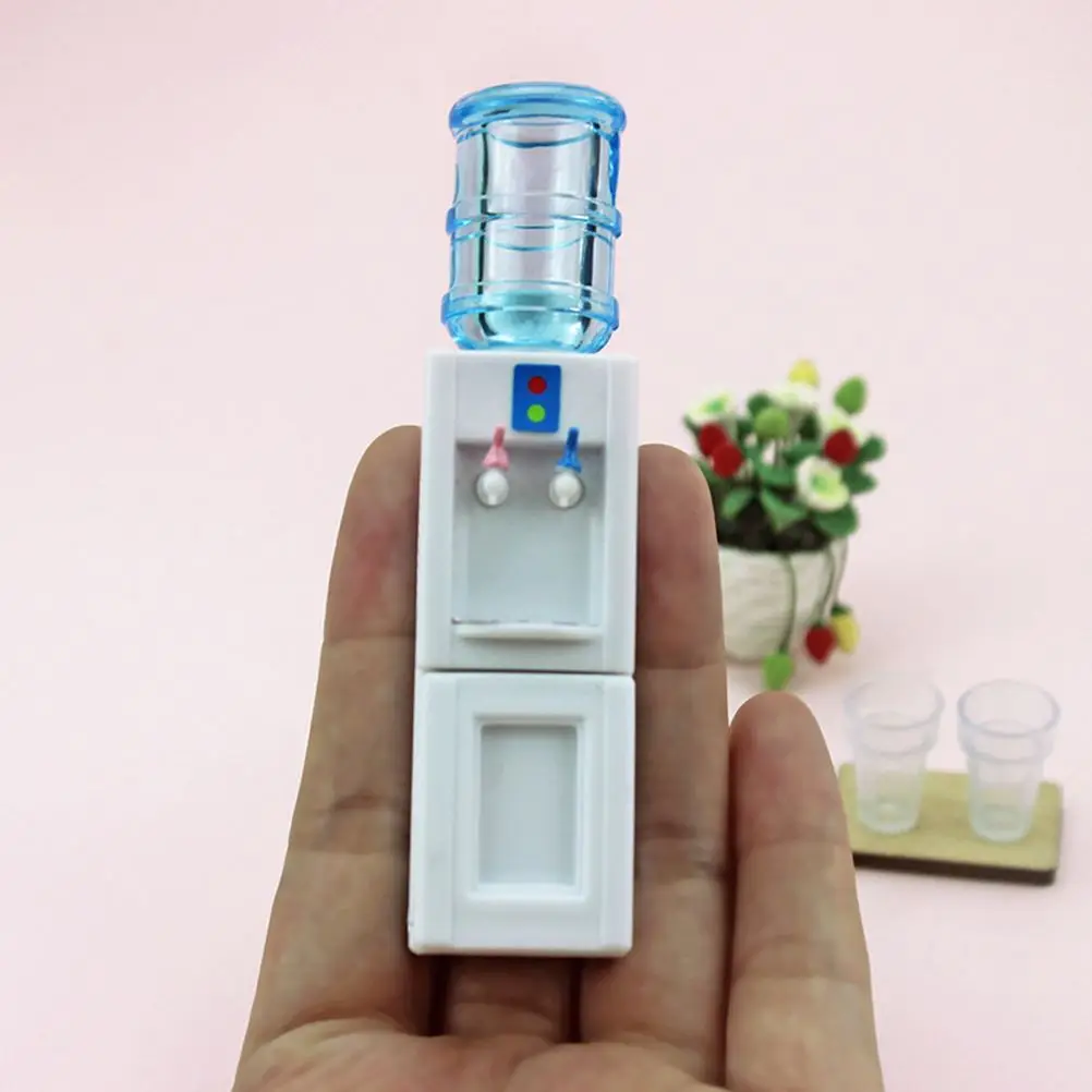 Dollhouse Plastic Drinking Fountain Model Miniature Simulation Water Dispenser Kitchen Living Room Accessories House Decor