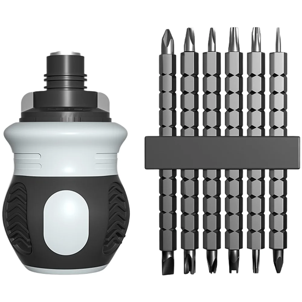 For Multi Angle Ratcheting Screwdriver Set With 8 Interchangeable Bits For CR-V Steel Magnetic Tip Ergonomic Handle For Home Rep